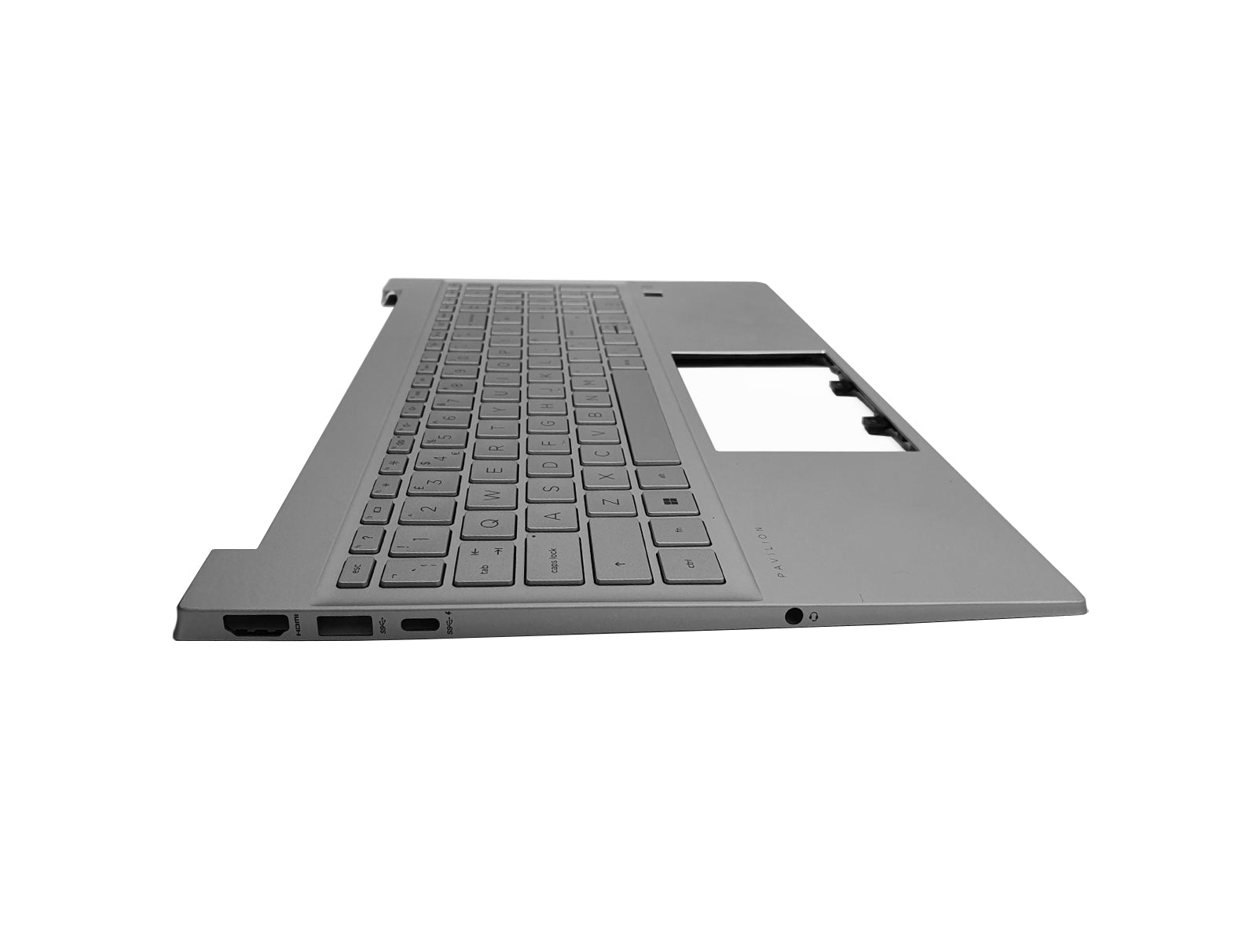 HP Pavilion 15-EH Replacement Keyboard Palmrest Silver UK
