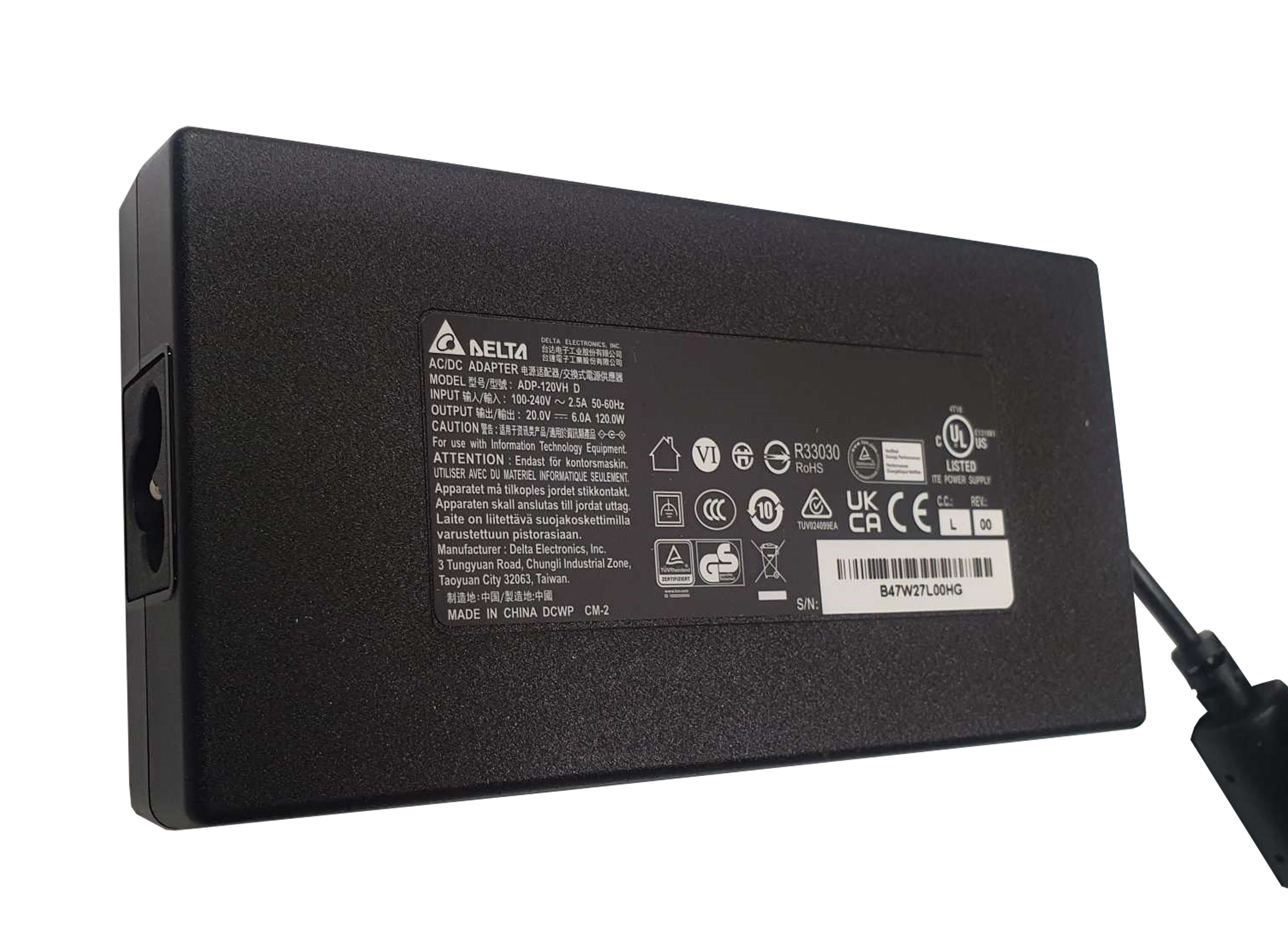 Delta 20V 6A 120W Laptop Adapter Charger 5.5MM X 2.5MM