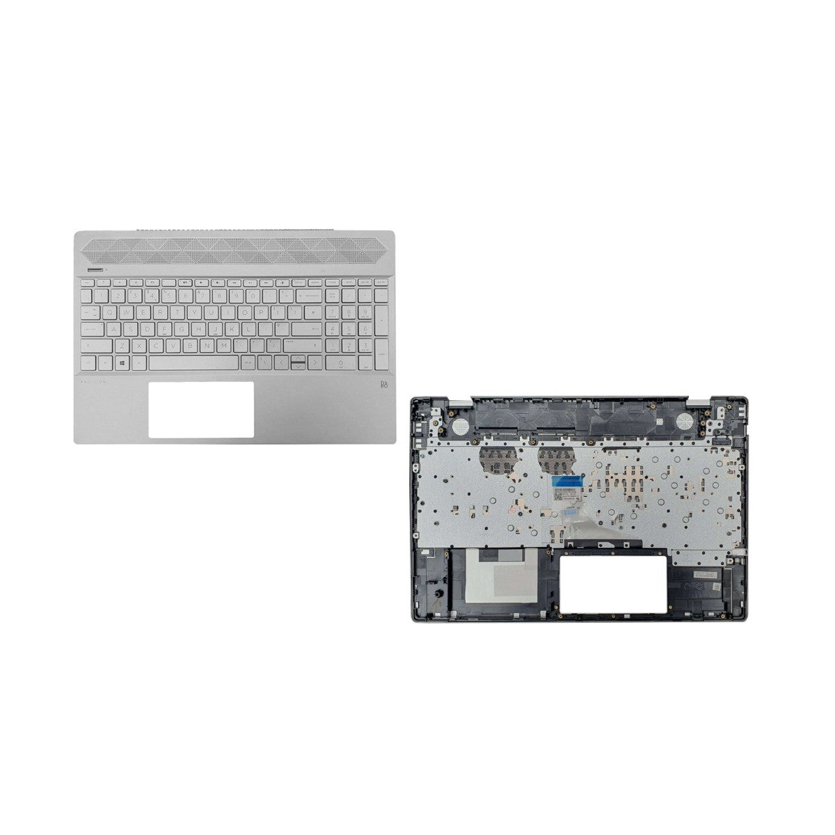 HP Pavilion 15-CS3090TX Palmrest Upper Case Keyboard Replacement Silver No Touchpad