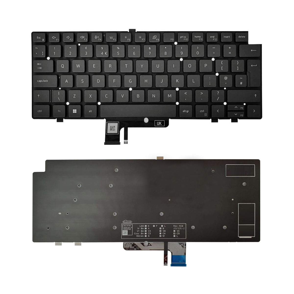 Dell Latitude JP3W9 0JP3W9 Backlit Keyboard Replacement UK Layout