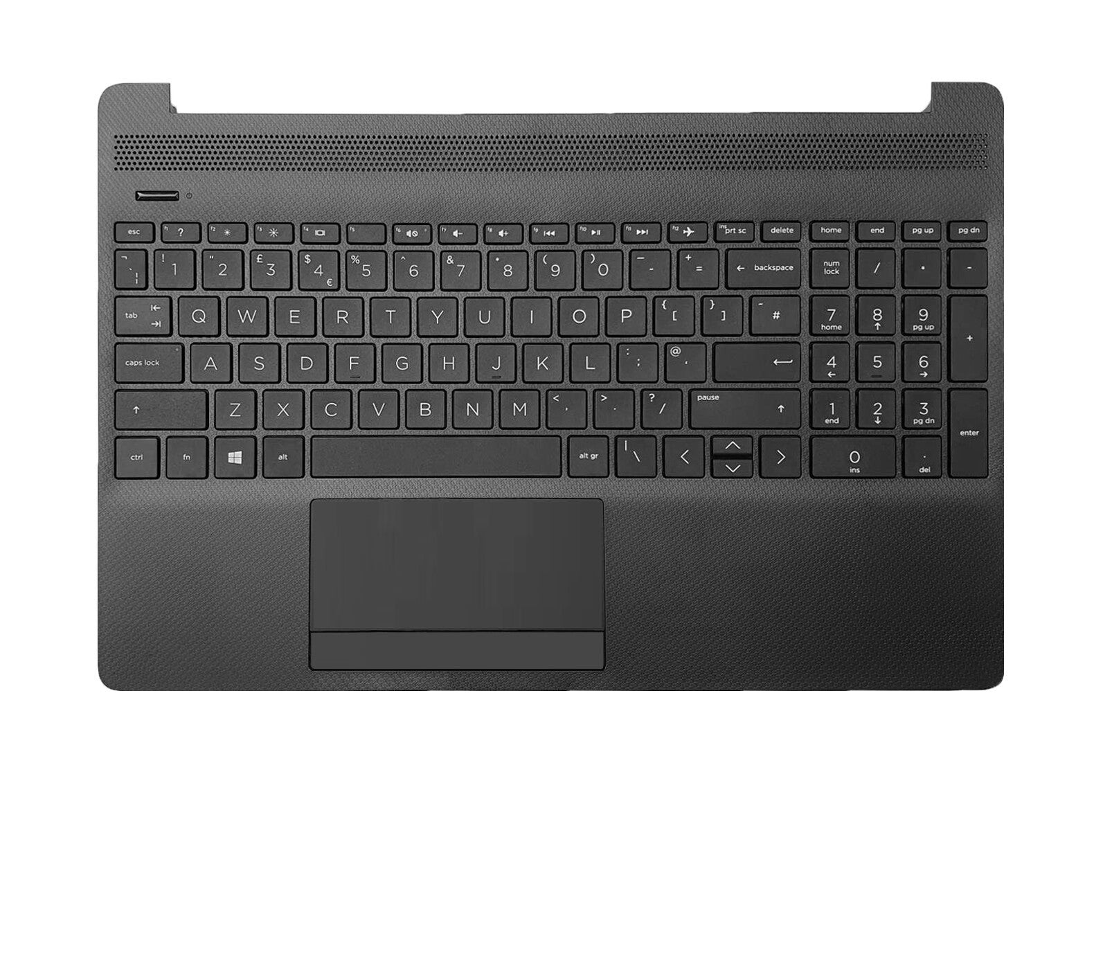 HP 15-DW1206UR black laptop palmrest UK layout high-quality part