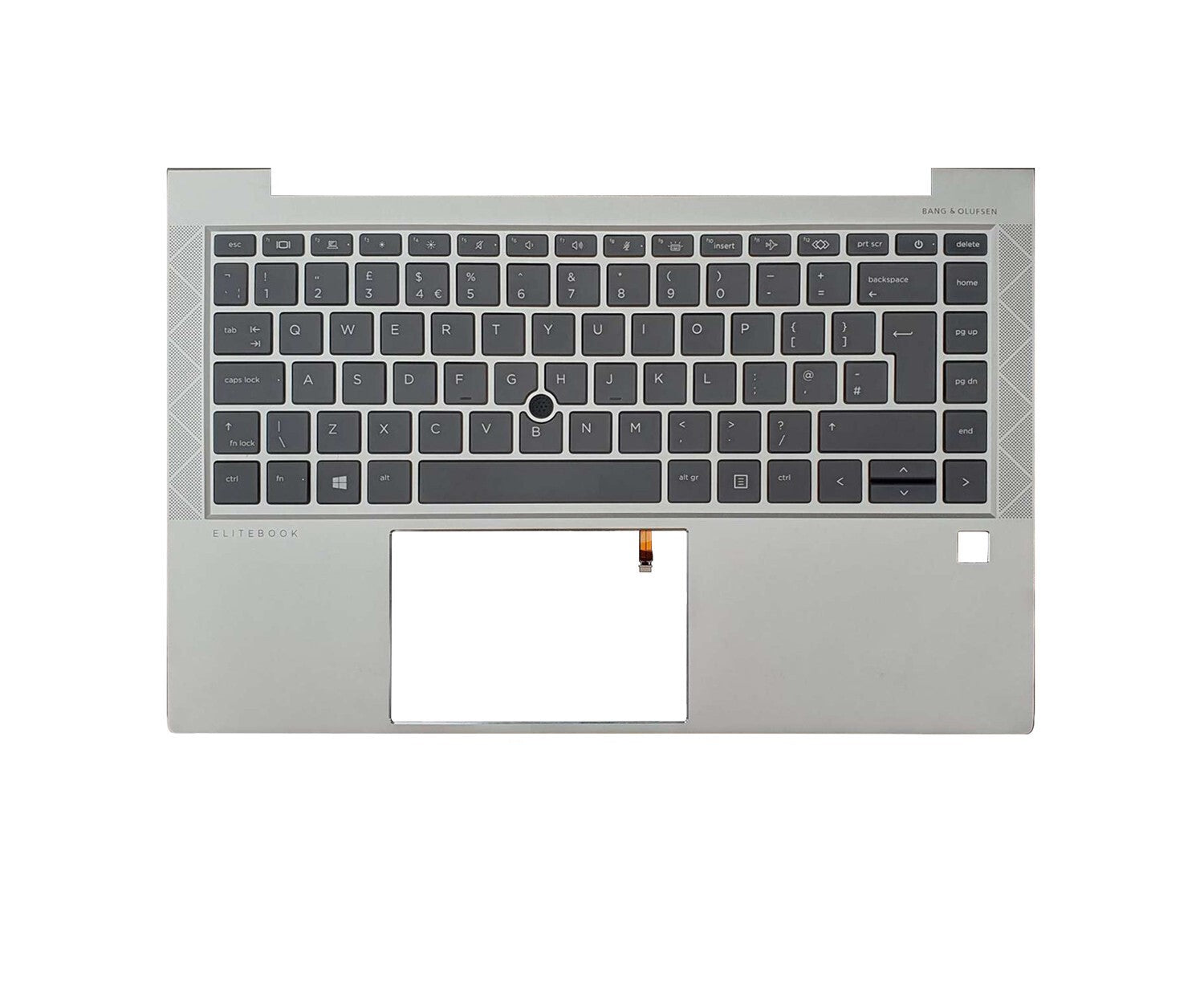 Silver palmrest replacement for HP EliteBook 840 G8 laptop