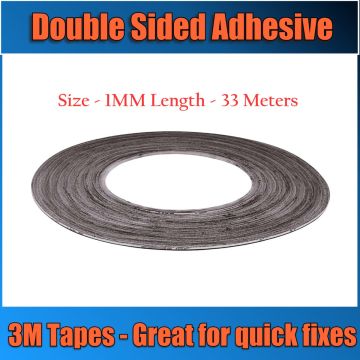 1MM x 33M DOUBLE SIDED 3M ADHESIVE TAPE ROLL TAPES