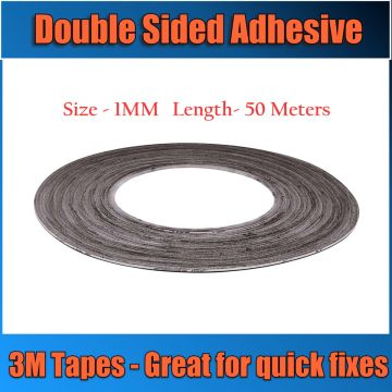 1MM x 50M DOUBLE SIDED 3M ADHESIVE TAPE ROLL TAPES