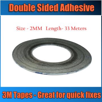 2MM x 33M DOUBLE SIDED 3M ADHESIVE TAPE ROLL TAPES