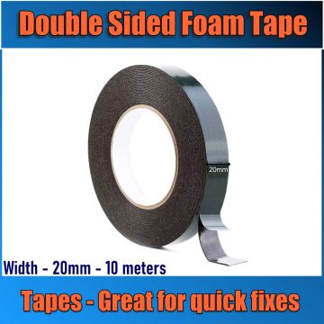 20MM x 10M FOAM DOUBLE SIDED ADHESIVE TAPE ROLL TAPES