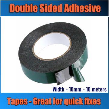 10MM x 10M FOAM DOUBLE SIDED ADHESIVE TAPE ROLL TAPES
