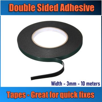 3MM x 10M FOAM DOUBLE SIDED ADHESIVE TAPE ROLL TAPES